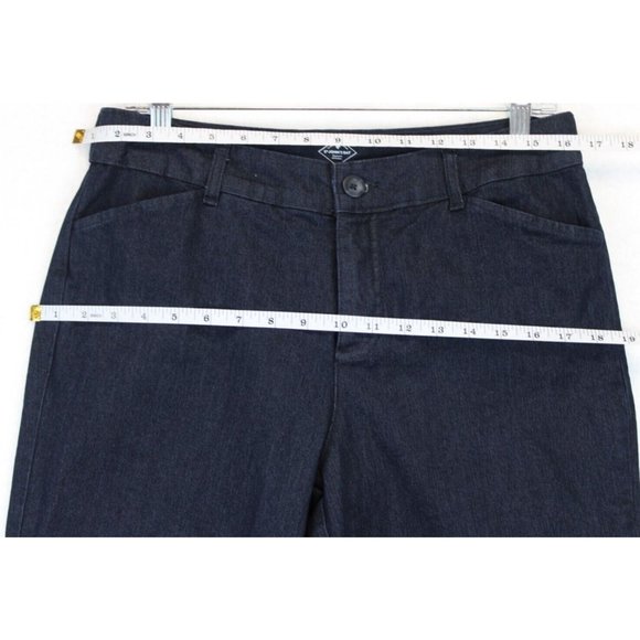 St. John's Bay Capri Jeans Women 10 Blue Denim High Rise Stretch Dark Wash - Picture 5 of 12